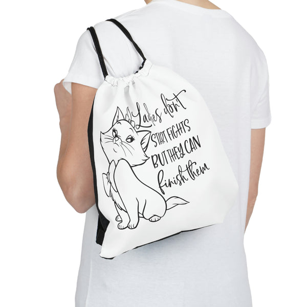 Outdoor Drawstring Bag - Marie Aristocats