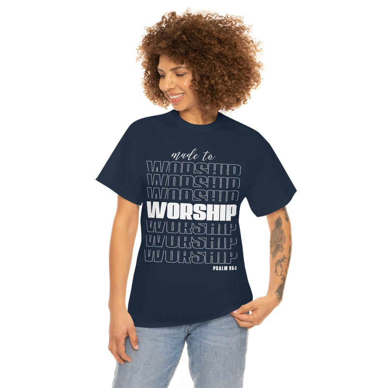 Unisex Heavy Cotton Tee - Made to Worship