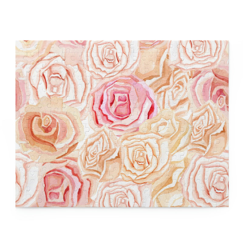 Puzzle (120, 252, 500-Piece) - Floral with Pink & Red Roses