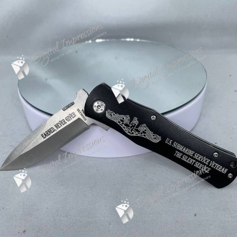 Customized 4 1/2 Wood or Metal Handle Knife
