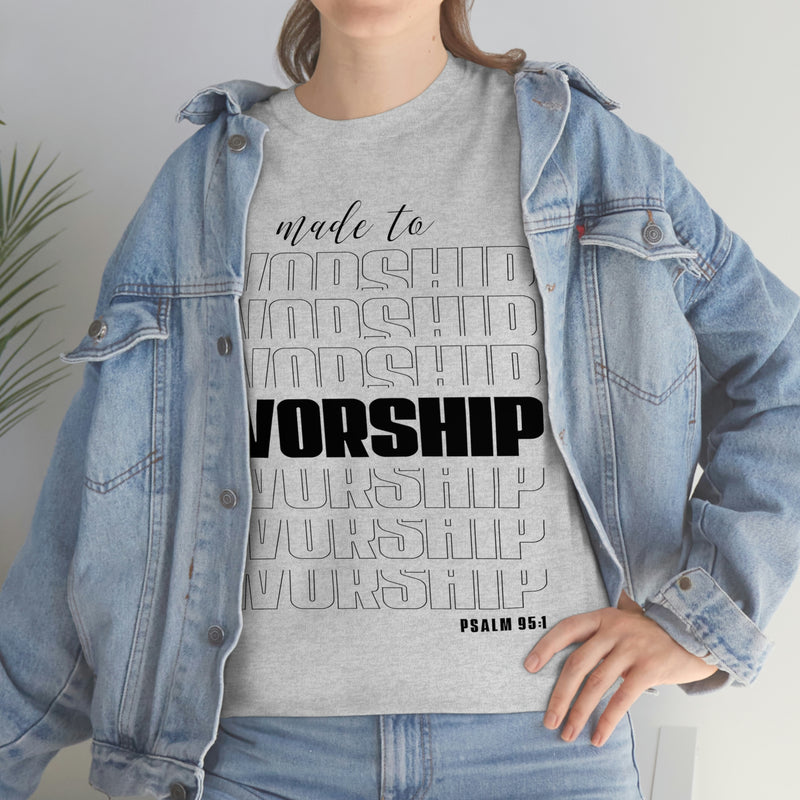 Unisex Heavy Cotton Tee - Made to Worship