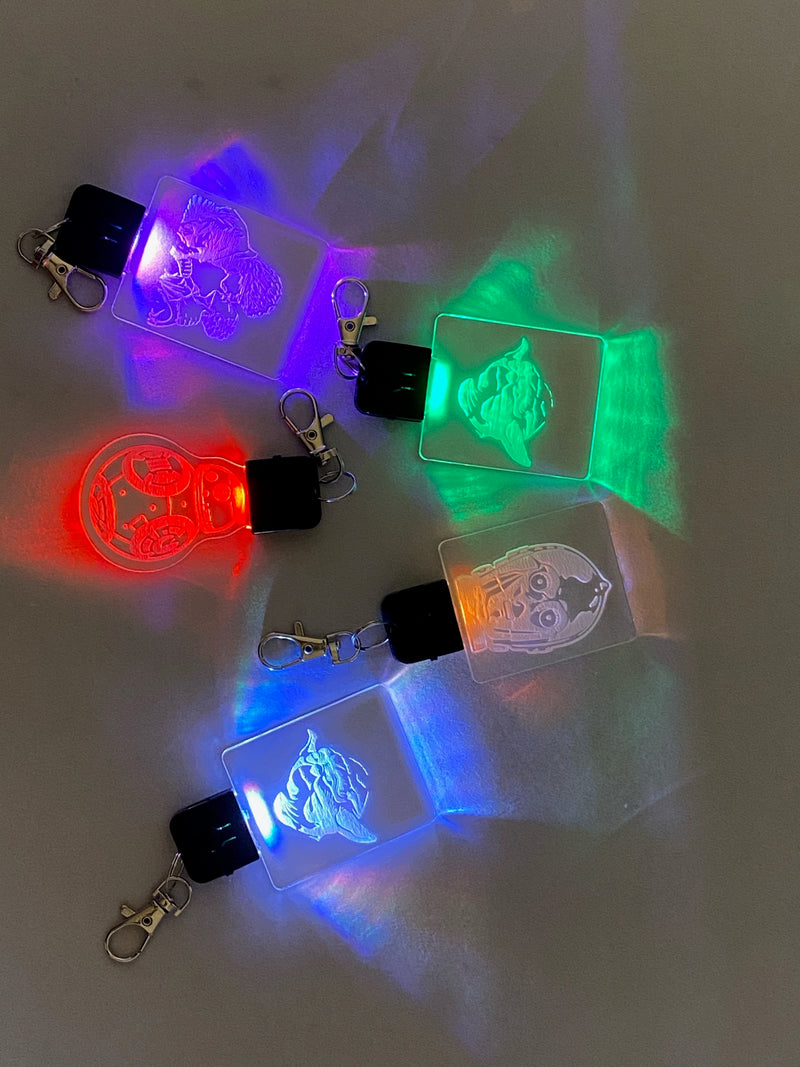 7RGB LED Keychain with Engraved Acrylic