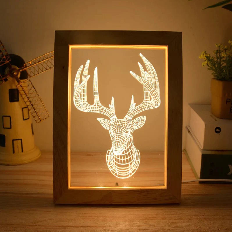 LED Custom Warm Light Frame w/Engraved Acrylic Insert