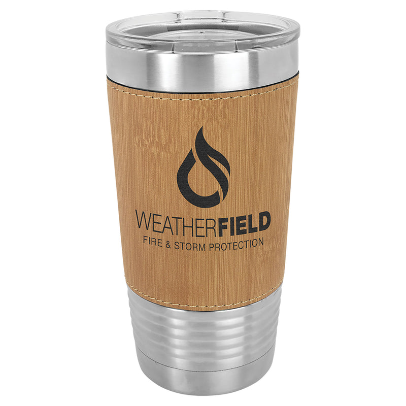 20oz Engraved Leatherette Wrapped Tumbler