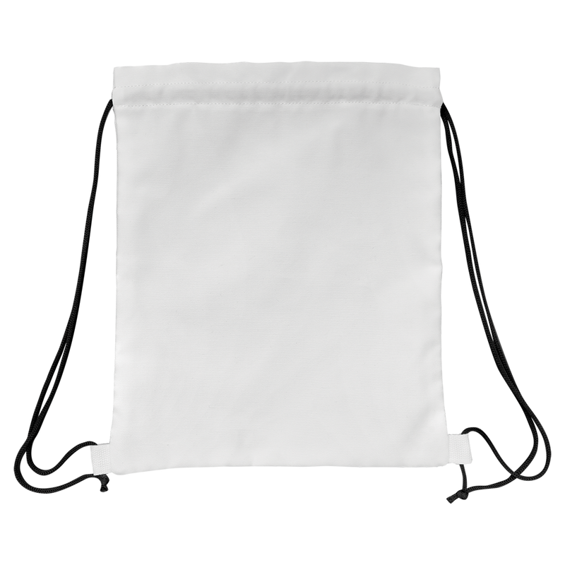 11 1/2" x 15" White Canvas Back Sack with full color customization included!