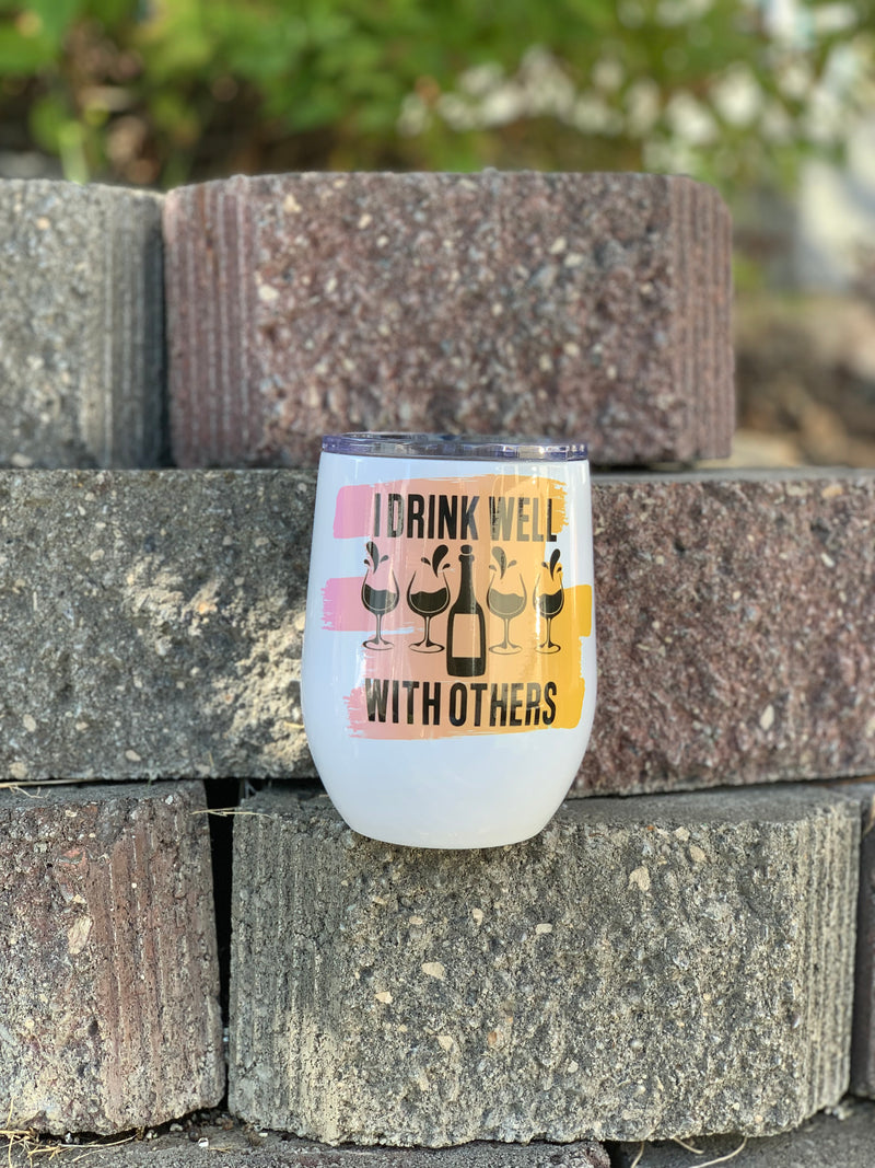 12oz Full Color Stemless Wine Tumblers