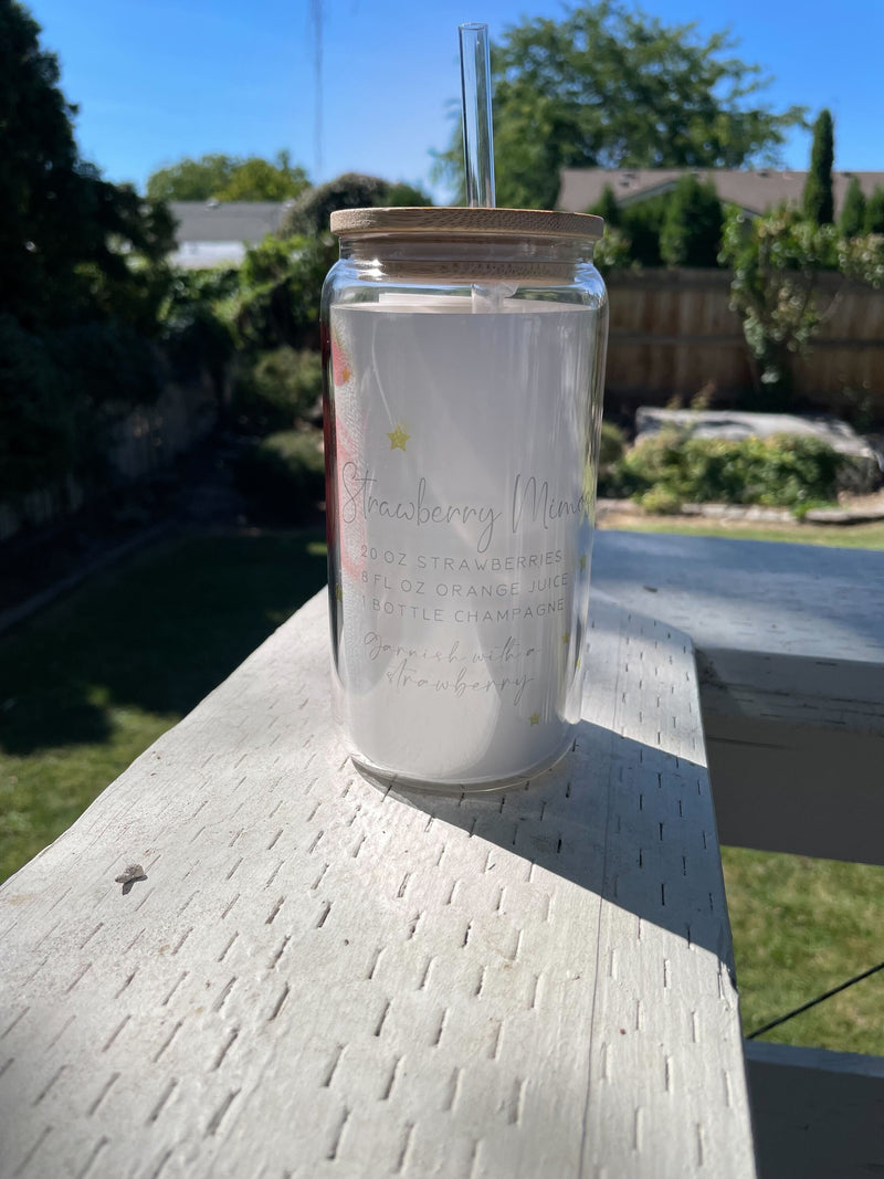 Glass Can - Strawberry Mimosa