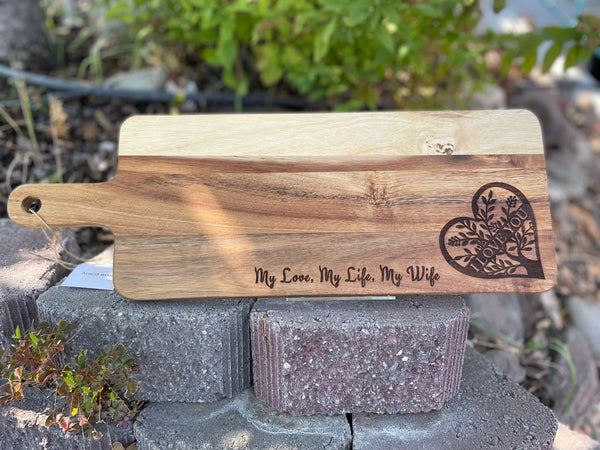 Wood Paddle Board - Love, Life, Wife