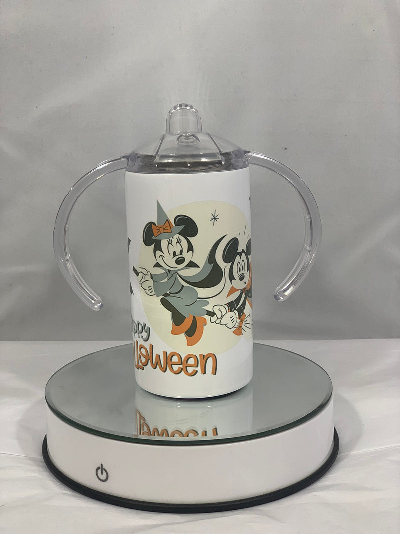 Halloween Sippy cup - Mickey and Minnie Fly