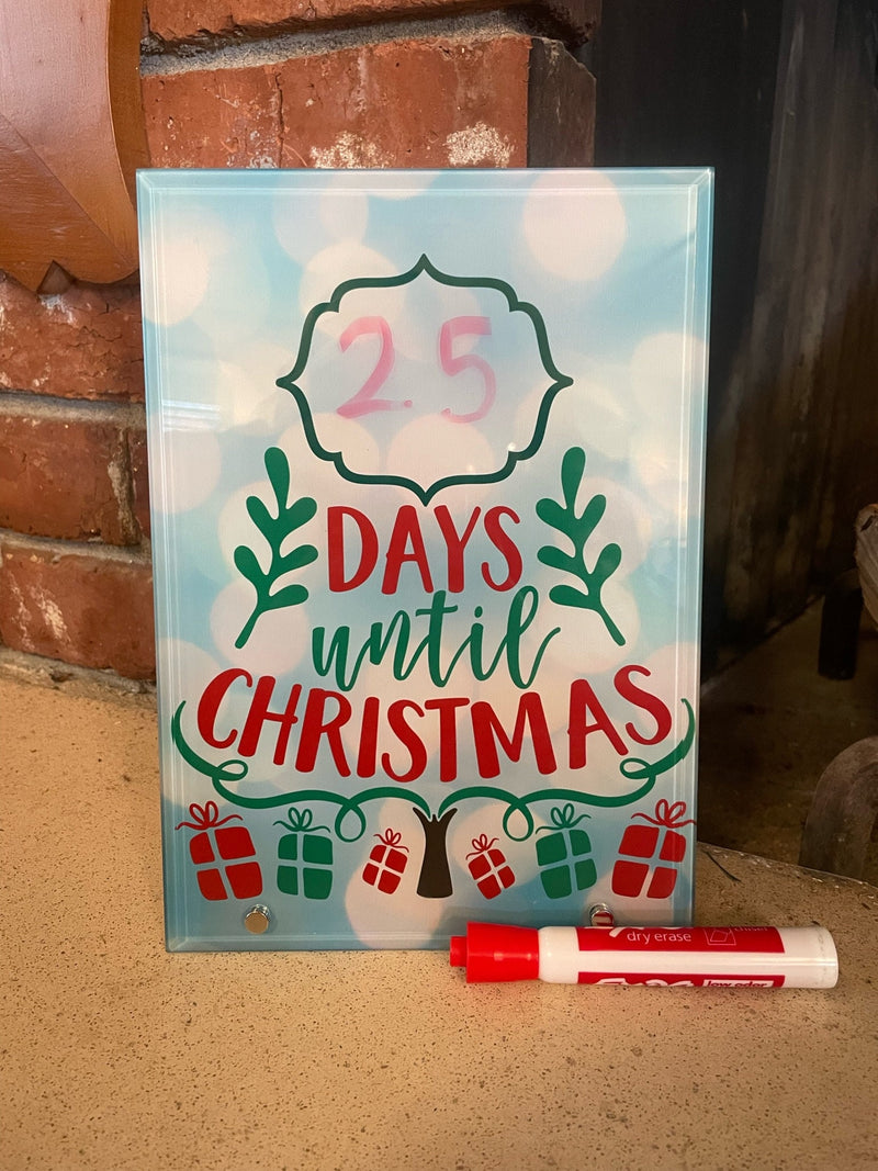 Glass Display - Christmas Countdown