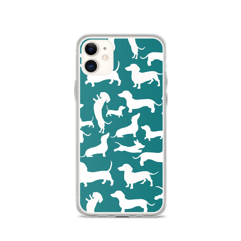 iPhone Case with Dachshund silhouettes