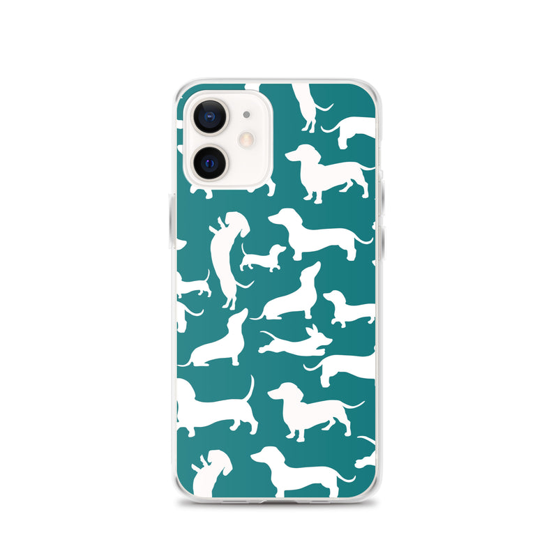 iPhone Case with Dachshund silhouettes
